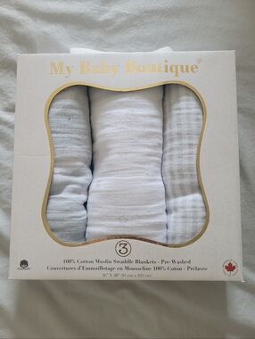 100% Cotton Muslin Swaddle Blanket Set